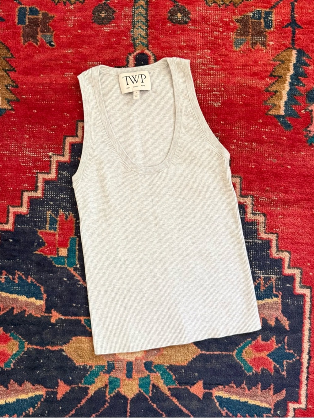 TWP Grey Ribbed Tank Top - Small - $350